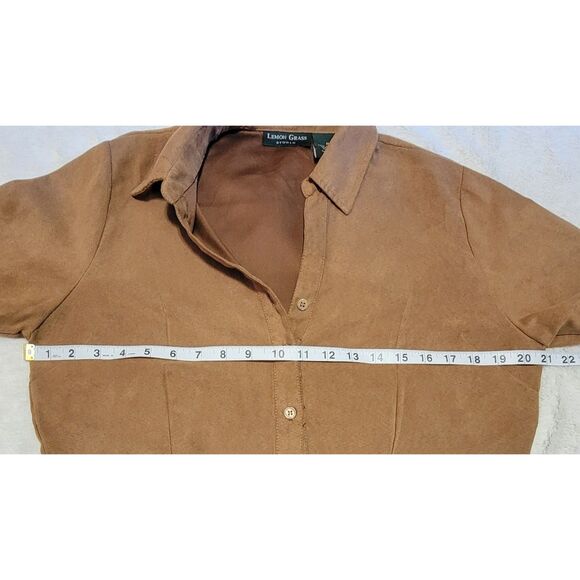 Size Medium Lemon Grass Studio Button Down top - Picture 3 of 6